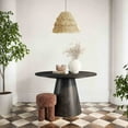 thumbnail image 6 of Sahara Black Oak Round Dining Table, 6 of 7