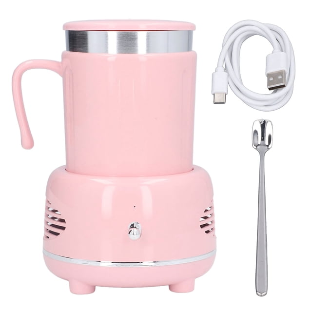 Tasse à Café Chauffante, Refroidissement Rapide, Large Application, Tasse Chauffante pour Bière Rose