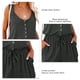 thumbnail image 5 of Mameluco sin mangas de verano para mujer, mono informal con cuello redondo y botones en la cintura, camiseta sin mangas con bolsillo, 5 of 6