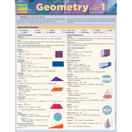 Geometry Part 1 : QuickStudy Laminated Reference