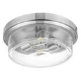 thumbnail image 1 of Prominence Home Madalyn 13" Ceiling Light, Seeded Drum Glass, Brushed Nickel, 1 of 10