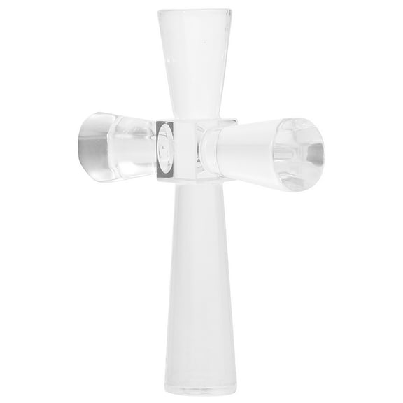 yuehuaidai Crystal Cross Table Ornament Crystal Cross Standing Tabletop Figurine Ornament