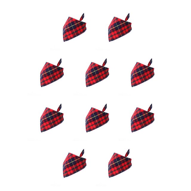 Greeniant Perro Bandanas Saliva Toalla Triángulo Bufanda ajustable Tema escocés Pañuelo Collares Decoración Mascotas Suministros Tipo 27 tipo 27 10piezas