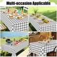 thumbnail image 6 of Smiry Rectangle Table Cloth, Waterproof Vinyl Tablecloths with Flannel Backing, Wipeable Buffalo Plaid Table Cover for Dining, Indoor and Outdoor (Grey & White, 60"x84"), 6 of 14