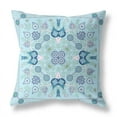 thumbnail image 5 of Amrita Sen Designs  16 x 16 in. Paisley Leaf Geo Broadcloth Indoor & Outdoor Zippered Pillow - Light Blue, Aqua & White, 5 of 5