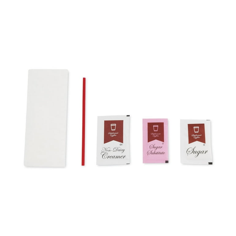 Economy Coffee Condiment Kit, 0.34 oz, 500/Carton Economy Coffee Condiment Kit, 0.34 oz, 500/Carton