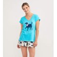 thumbnail image 1 of Little Blue House Women's Short Sleeve Pajama Tee, Dog Mom, 1 of 4