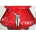 Holiday Time 2.1 Gallon Red Glass Christmas Tree Beverage Dispenser