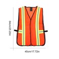 thumbnail image 2 of Chaleco de seguridad industrial con tiras reflexivas para mujeres y hombres (fluorescentes) rojo, 2 of 8