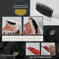 thumbnail image 3 of DUJINDENT Dolphin Charcoal Toothbrush [2 Packs] Extra Soft Bristle Manual Long Flossing Ultra Clean Toothbrush, Good for Sensitive Teeth and Gums (Black, Charcoal 2 Packs), 3 of 5