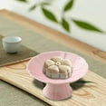 thumbnail image 6 of FashionCha Ceramic Dessert Stand Footed Fruit Plate for Cupcakes Donuts Kitchen Counter Pink, 6 of 9