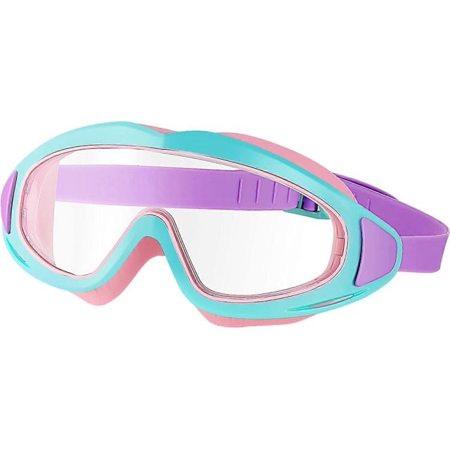 Kids Swimming Goggles Anti Fog Waterproof Swim Goggles With Adjustable Strap Wide View Swim Swimming Goggle,Purple