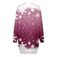 thumbnail image 5 of SRZYMJ Women Dress Shirt Christmas Long Sleeve Tops Santa Printed Pullover Loose Plus Size T-Shirt Blouse with Pockets, 5 of 5