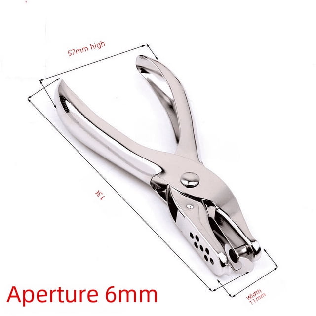 Perforadora manual de metal con diámetro de orificio de 3 mm, pinzas para perforar papel, perforadora de billetes, perforadora de papel A4 de un solo orificio