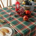 thumbnail image 3 of Christmas Tablecloth with Red and Green Plaid - Holiday Xmas Table Cloths Rectangle - 140*220, 3 of 7