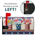 thumbnail image 2 of America Forever Patriotic Mailbox Cover Red White Blue Floral Mailbox Covers Magnetic Standard Size 18"X21" 4th of July American Flag Decorative MailWrap Post Letter Box Cover for Outdoor Decor, 2 of 6