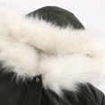 thumbnail image 5 of IROINNID Women's Hooded Parka Coat Solid Color Long Sleeve Warm Comfy Stylish Stitching Sweater Casual Long Cardigan Tops, Army Green, 5 of 8