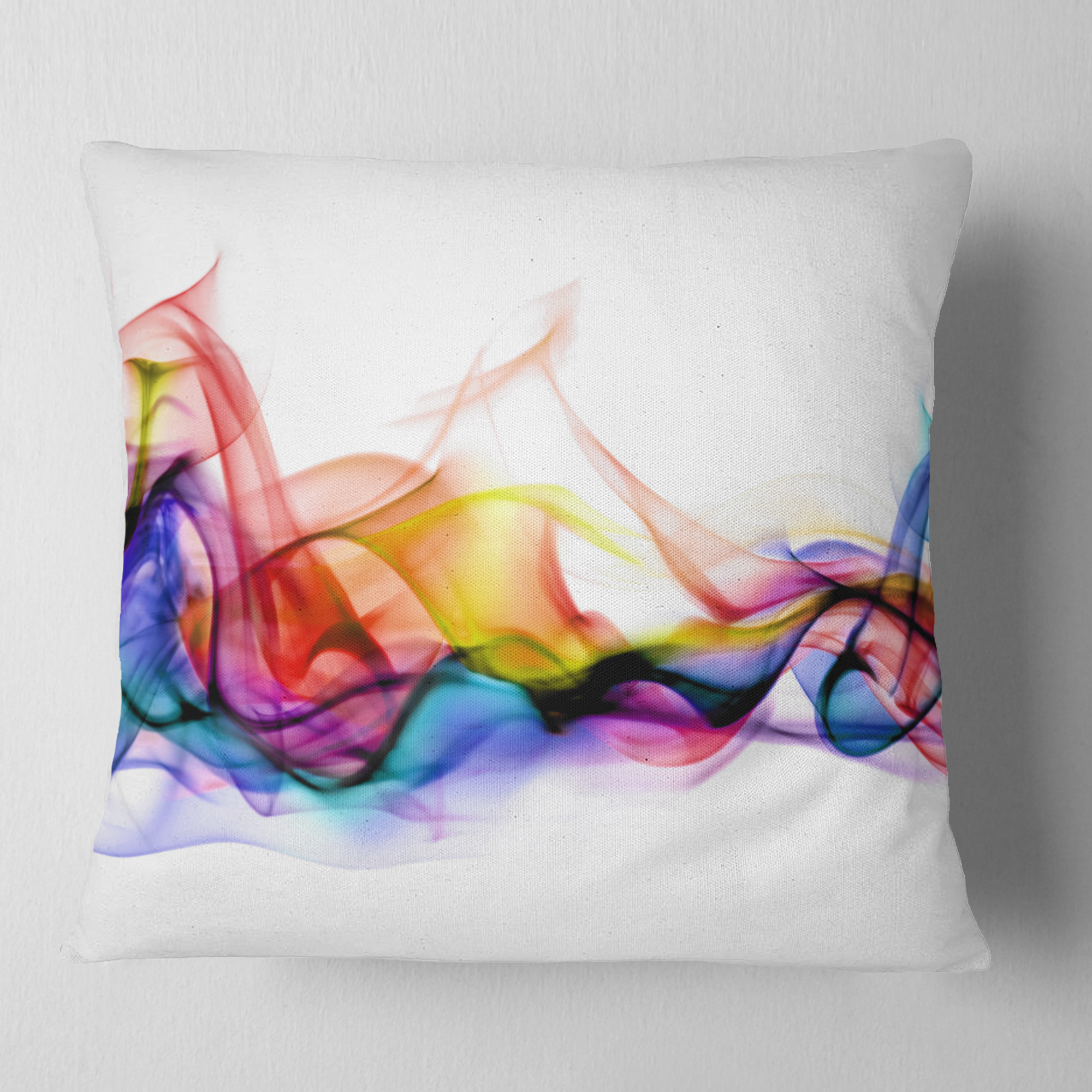 Designart Abstract Smoke - Contemporary Throw Pillow - 18x18