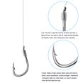 thumbnail image 4 of Uxcell 1# Small Fishing Hooks with 45cm Line, 0.34x0.19 Inch Double Hook Rigs with Barb Fishing Hook, Silver Tone 20Pcs, 4 of 4