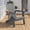 Classic Gray, variant on Folding Adirondack Chair, HDPE Patio Adirondack Chair with 2 Cup Holders, All-Weather Outdoor Chairs, Fire Pit Chairs for Patio, Garden, Poolside, Black