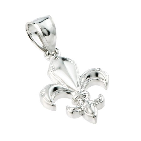 Sterling Silver French Fleur-de-Lis Charm Pendant