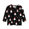 thumbnail image 2 of Grblisyd Christmas Gifts for Grandkids, Christmas Shirts for Girls 10-12 3/4 Sleeve Casual Graphic Tees Cute Shiny Snowflake Print Tshirts Crewneck Tops 2t-8t Black 5-6 Y, 2 of 4