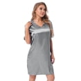 thumbnail image 5 of Alvivi Women Satin Nightgown V Neck Short Sleeve Nightdress Sleepwear M-XXL, 5 of 7