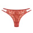 thumbnail image 1 of Gibobby Panty Microfibra con Encaje Pantalones de tirantes sexy de encaje transparente grande para mujer(Rojo， XXL), 1 of 4
