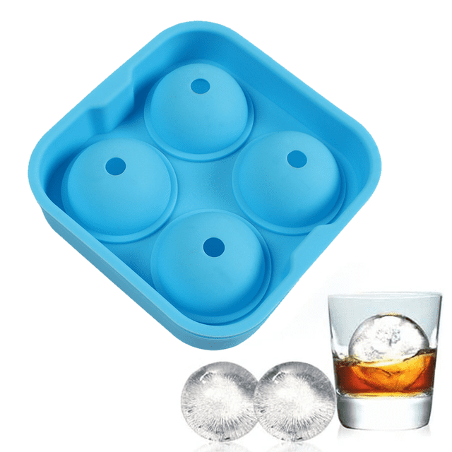 Moldes para hacer bolas de hielo para cóctel de whisky, fabricante de cubitos de hielo redondos artesanales para congelador de fácil liberación Vhermosa Utensilios de Cocina