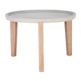 thumbnail image 3 of SAFAVIEH Valton Outdoor Patio Round Side Table, Natural/Light Grey, 3 of 7
