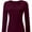 Burgundy, variant on Women Shirts V Neck Long Sleeve Tops T-Shirt Basic Tees