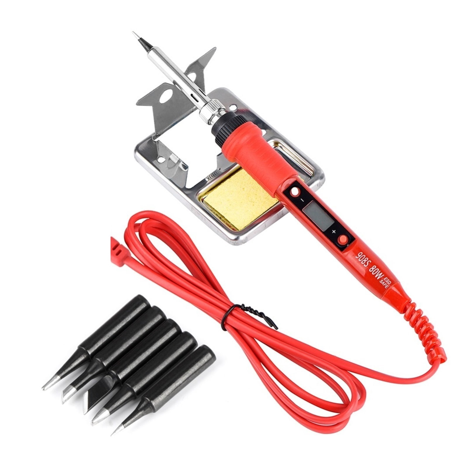 Electric Soldering Iron Kit,LCD Digital Welding Pen,BGA Soldering Iron Solder Welder Tip Tin Pencil For Home DIY 80W ,Accurate Temperature Control