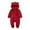 Red, variant on Busydd Baby Girl Clothes 0-12 Months Warm Fuzzy Unisex Newborn Infant Baby Winter Clothes Cute Solid Color Baby Girl Romper Long Sleeve Zipper Hooded Onesie