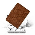 thumbnail image 4 of Embossed Folio Flip Smart Case for Samsung Galaxy Tab A 10.1" 2016 SM-T580/SM-T585, Premium PU Leather Kickstand Card Slots Magnetic Auto Sleep / Wake with Pen Slot Case for Tab A 10.1" 2016, Brown, 4 of 5