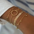 4PC Summer Charm Women Punk Style Beach Bracelet Bangle Chain Set