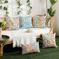 thumbnail image 6 of Outdoor Pillow Covers 18x18 Inch Set of 2 Colorful Paisley Decor Waterproof Throw Pillow Covers Farmhouse Outdoor Waterproof Pillow Covers Decor for Patio Funiture Garden Sofa Couch 7A, 6 of 6