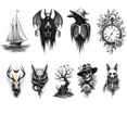 thumbnail image 2 of Waterproof Tattoos Gothic Tattoos 3D Tattoos Skeleton Tattoos For Men Women Parties, 2 of 4