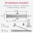 thumbnail image 4 of Lawrence Medium Duty Commercial Automatic Door Closer - Surface-Mounted Auto Door Closer for Home, Garage & Light Commercial Door Use - Embassy Series, 4 of 8