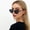 Black Frame Black and Gray Piece, variant on 2026 New Model Women's Sunglasses High-end Fashion Trendy Metal Cat Eye Sunglasses for Women with UV Protection