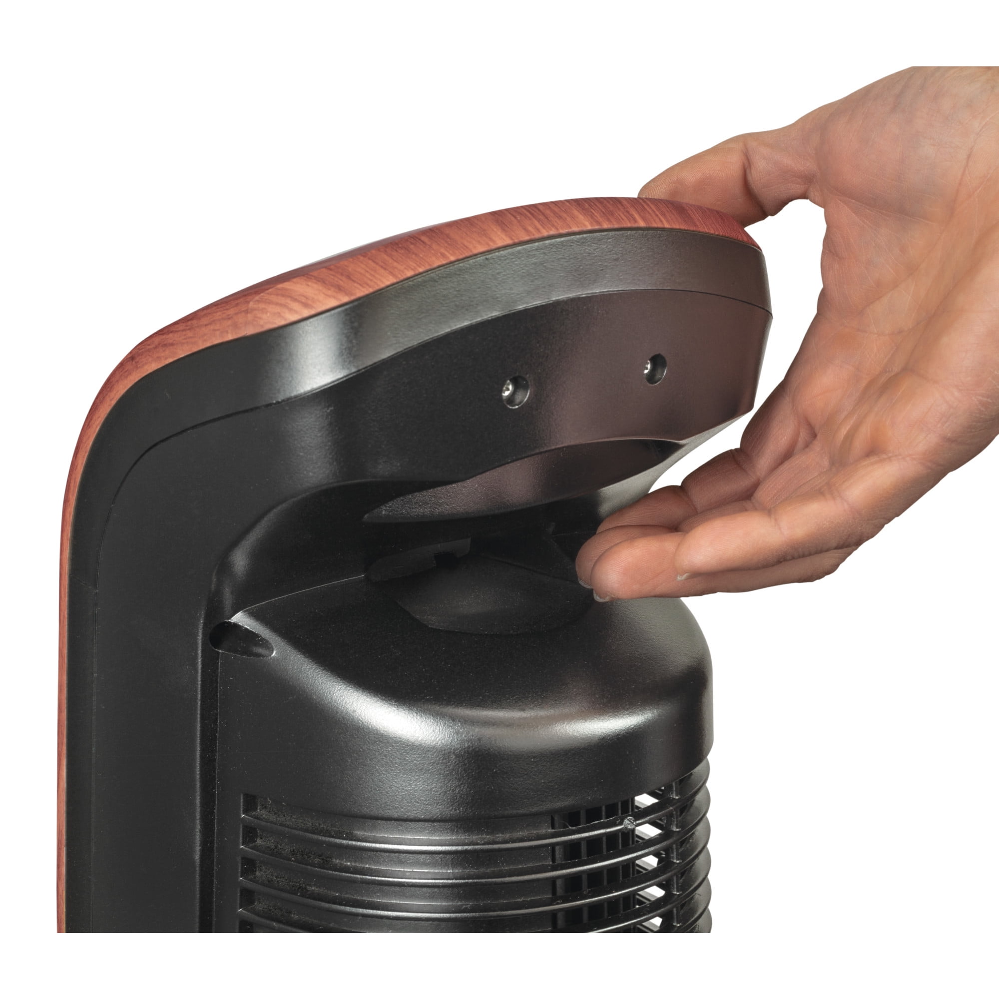 Lasko 42" Wind Curve 3-Speed Oscillating Tower Fan with Bluetooth® Technology, T42905, Woodgrain