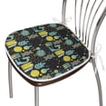 thumbnail image 3 of Dining Chair Pad, Science Themed Biology Chemistry and Physics Protons Neutrons, Water Resistant Pillow with Straps for Kitchen Seats, 8 Pieces Set, Turquoise Yellow Black, by Ambesonne, 3 of 5