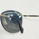 thumbnail image 5 of MIU MIU SMU 54P Oversized Gold Blue Rimless Metal Sunglasses MU54PS Authentic, 5 of 6