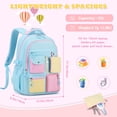 thumbnail image 2 of Soda Candy Girls Backpack for School Cute Colorblock Kids Backpack with Multi-Pocket Water Resistant Ergonomic Bookbag for Elementary Middle Hight School, 2 of 9
