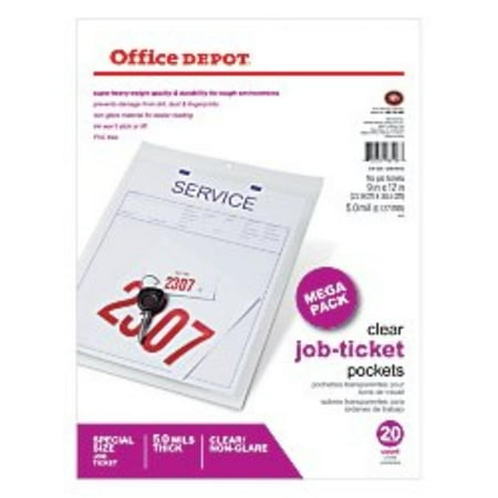 Job Ticket Holders, 9in. x 12in, Pack Of 20, R179919, Keep all job-specific documents in 1 place! By Office (Best Place To Sell Tickets)
