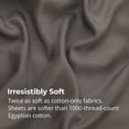 thumbnail image 4 of CARILOHA Aloha Soft 100% Viscose from Bamboo Sheets - 4-Piece Queen Sheet Set - OEKO-TEX Standard 100 - Shade Gray, 4 of 8
