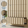 thumbnail image 2 of Tall Fluted Dresser for Bedroom with 5 Drawers, Modern Chest of Drawers with Handleless, Wooden Dresser, Wood Clothes Closet Organizer with Deep Storage for Living Room, Hallway, 2 of 8