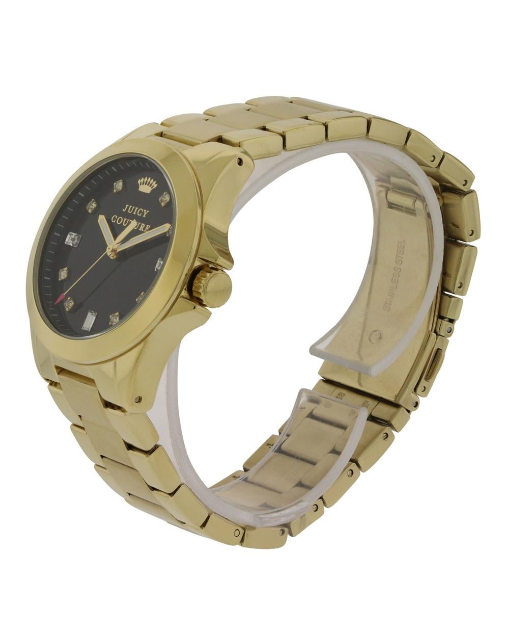 Juicy Couture Ladies Goldtone and Crystal Stella Watch