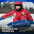 thumbnail image 3 of Snow Joe Plastic Snow Sled 34” Toboggan Board with Handles and Rope, Blue, SJ-SLD34-SJB, 3 of 10