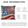 thumbnail image 5 of PHYHOO &nbsp;Patriotic American Flag Decorative Pillow Cover&nbsp;&nbsp;Celebrate USA Flag Farmhouse Pillow Cases Square Theme Cushion Cover Pillowcase for Sofa Bedroom White, 5 of 5
