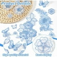 thumbnail image 4 of 16pcs 16 styles Embroidery Lace Appliques Ornament Accessories for Cheongsam Dress Mixed Shapes 25.5~203x25~113x0.5~2mm 1pc/style, 4 of 6